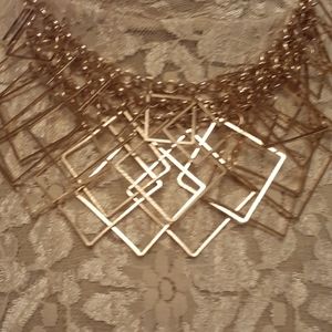 Natasha goldtone geometric necklace